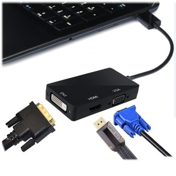 Конвертер DP DisplayPort в DVI HDMI VGA