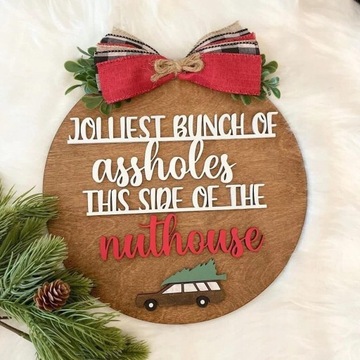 Рождественский дверной знак Рождественский венок