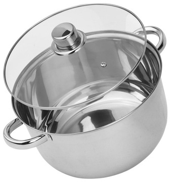 GARNEK STALOWY POKRYWKA 24 CM 5 L GAZ INDUKCJA GAZ