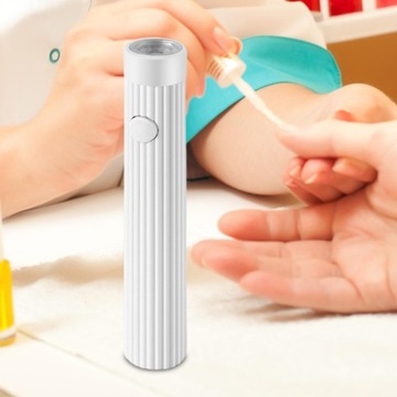 Ручная светодиодная лампа для ногтей, 2 скорости, быстрая полимеризация, USB-лампа для ногтей, цилиндрическая, белая