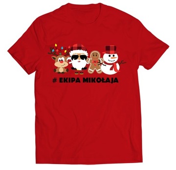 KOSZULKA ŚWIĄTECZNA EKIPA MIKOŁAJA TSHIRT M