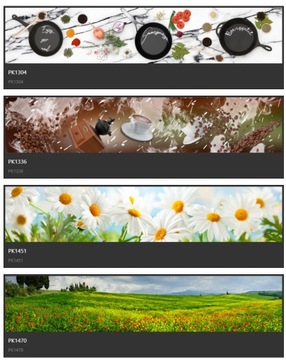 Моющиеся фотообои для кухни 300 см х 60 см.