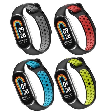ZESTAW 4 OPASKI DO XIAOMI MI BAND 8 / MI BAND 9 KOLORY MIBAND PASEK OPASKA