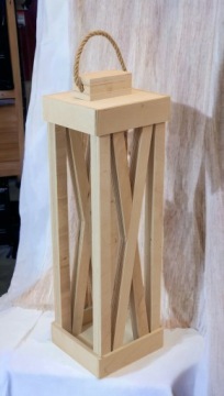 БОЛЬШОЙ ДЕРЕВЯННЫЙ ФОНАРЬ, 65см, ДЕКР, ЦВЕТЫ, СВЕЧИ