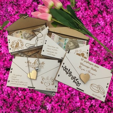 Конверт-коробочка для денег, свадебный сувенир.