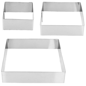 ZESTAW 3 rantów 10 cm 15 cm 20 cm x 4,5 cm KWADRAT