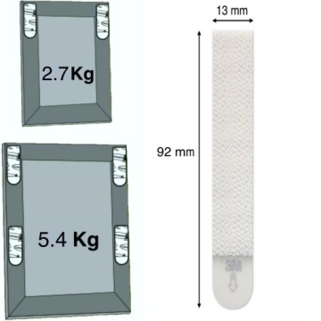 COMMAND 3M VELCRO БОЛЬШОЙ УЗКИЙ 8 ШТ. 17207