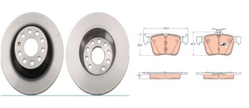 ZESTAW TARCZE KLOCKI PROD.TRW VW PASSAT B8 TYŁ OD 2014R
