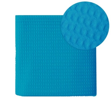 Niebieski Ręcznik waflowy gofer w kratkę 70x140 cm Wafel 100 % bawełna