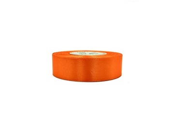 WSTĄŻKA TASIEMKA SATYNOWA 25mm 32m POMARAŃCZOWA
