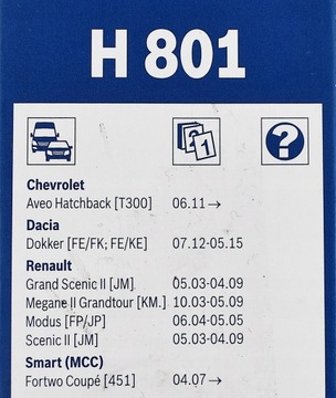 ЗАДНИЙ СТИРАТЕЛЬ BOSCH RENAULT GRAND SCENIC MODUS 04-05