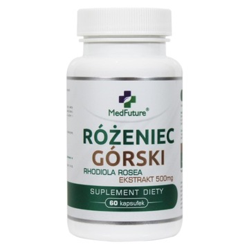 RÓŻENIEC GÓRSKI Rhodiola rosea Ekstrakt z korzenia 500 mg