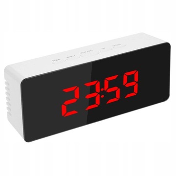 ZEGAREK LED ELEKTRONICZNY LUSTRO BUDZIK RD