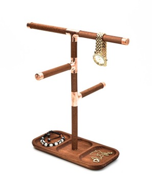 Подставка для ювелирных изделий деревянная вешалка медное ожерелье подвески браслеты