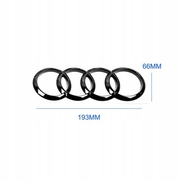 AUDI TYLNE LOGO ZNACZEK A3 A4 S4 A5 A6 193x66MM