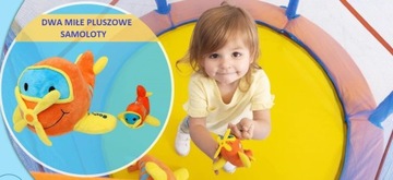 TRAMPOLINA DLA DZIECI DOMOWA Z SIATKĄ + PLUSZOWE GRATISY!