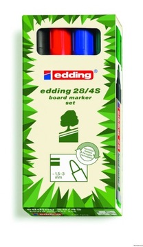 Маркер для сухого стирания edding 28 EcoLine, 4 шт. x 2