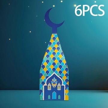 6шт коробка конфет Ид Рамадан легкие подарочные пакеты Рамадан Ci