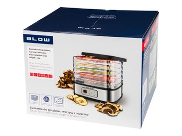 МОЩНАЯ СУШИЛКА С ЖК-дисплеем ДЛЯ ГРИБОВ, ФРУКТОВ И ОВОЩЕЙ ECO 5 SIT НАБОР РЕГУЛИРОВКИ 240 ВТ