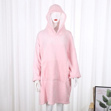 Ciepła bluza 4w1 Oversize, Kocobluza z polaru - ró