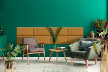 Желтая мягкая панель 60х20 см