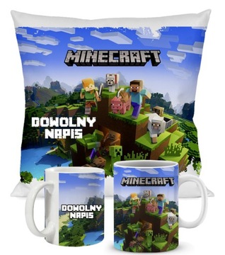 ZESTAW KUBEK PODUSZKA DLA GRACZA MINECRAFT prezent