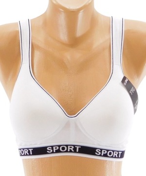 Biustonosz sportowy HAN-11016 biały (36D) 80D