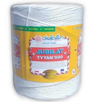 SZNUREK ROLNICZY DO PRASY DEFALIN JUBILAT TYTAN 500 2000M 2000TEX do kostki