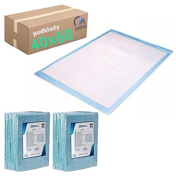 MATY chłonne PODKŁADY 40x60cm higieniczne PRZEŚCIERADŁO MOCNE ZARYS 50 szt.
