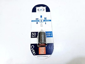 EXC ŁADOWARKA SAMOCHODOWA CUTE PRO USB-A QC + USB-C PD 30W
