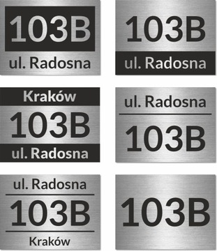 DUŻA Tabliczka ADRESOWA ALUMINIUM numer domu 40x30