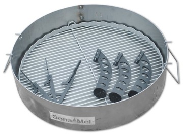 ПЕЧЬ XL + Кованые ножки, РЕШЕТКА INOX + КРЫШКА S37