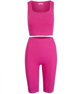 Sportowy komplet legginsy + top na szerokich ramiączkach MISSY L/XL