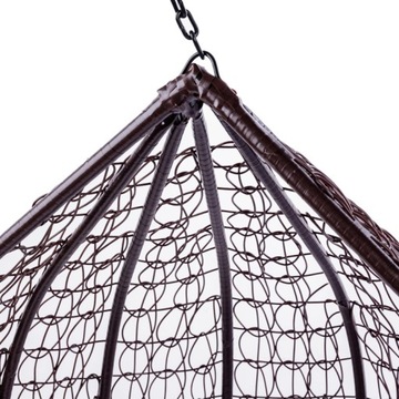 ПОДВЕСНОЙ САДОВЫЙ СТУЛ COCOON БОЛЬШОЙ ITAKA КОРИЧНЕВАЯ КОРЗИНА КОРИЧНЕВАЯ ПОДУШКА