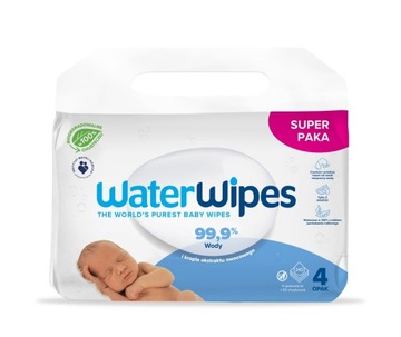 WATER WIPES chusteczki nawilżane 4x60 sztuk