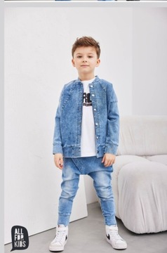 Синий джинсовый бомбер All For Kids 128/134