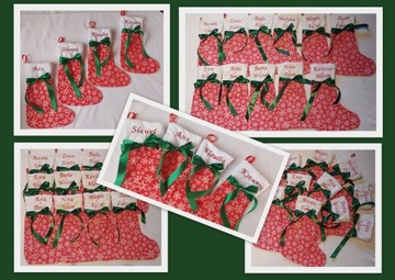 Skarpeta na święta dekoracyjna na kominek imię