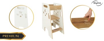 Pomocnik kuchenny Kitchen helper Montessori dla dziecka Solidny Drewniany