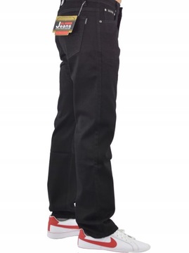 SPODNIE MESKIE K&L JEANSY CZARNE W39 L30