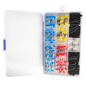 Трубные соединители, термоусадочная трубка с жестью, кабельные соединители, набор 260 шт.