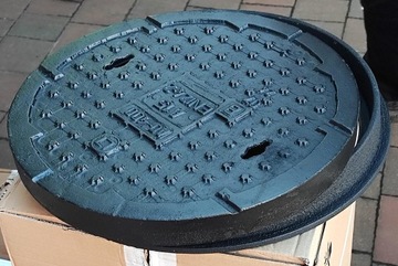 Крышка Люк для септика Колодец Ø600 ЦЕЛЫЙ ЧУГУН Польша