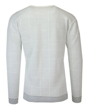 Кремовый шерстяной свитер с U-образным вырезом VIP STENDO 4XL