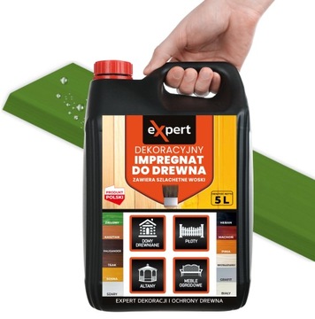 IMPREGNAT farba do drewna z WOSKAMI 5l ZIELONY