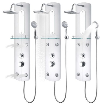 VidaXL Душевая панель, 25x43x110 см, серебристый