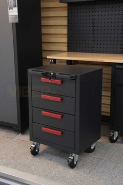 МЕБЕЛЬ ДЛЯ МАСТЕРСКОЙ С ПОДВИЖНЫМ СТОЛОМ И МОБИЛЬНЫМИ ШКАФАМИ, ШКАФОМ, ПОЛКОЙ SZ101