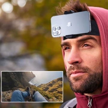 Держатель шлема на голову для телефона GoPro, смартфона iPhone 15/14/13/12