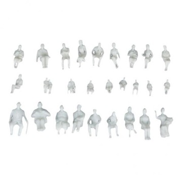 6X z 50 1/50 Białe Mini Postury Figurki Układ pociągu Krajobraz 6 szt