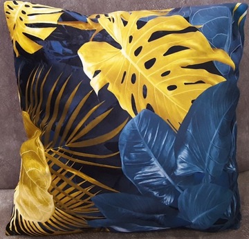 OZDOBNA POSZEWKA NA PODUSZKĘ LIŚCIE 40x40