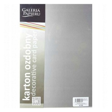 Karton ozdobny A4 Millenium Srebrny 250g - 20 ark