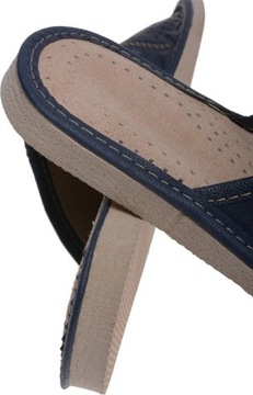 PANTOFLE MŁODZIEŻOWE CHŁOPIĘCE POLSKIE granat 40